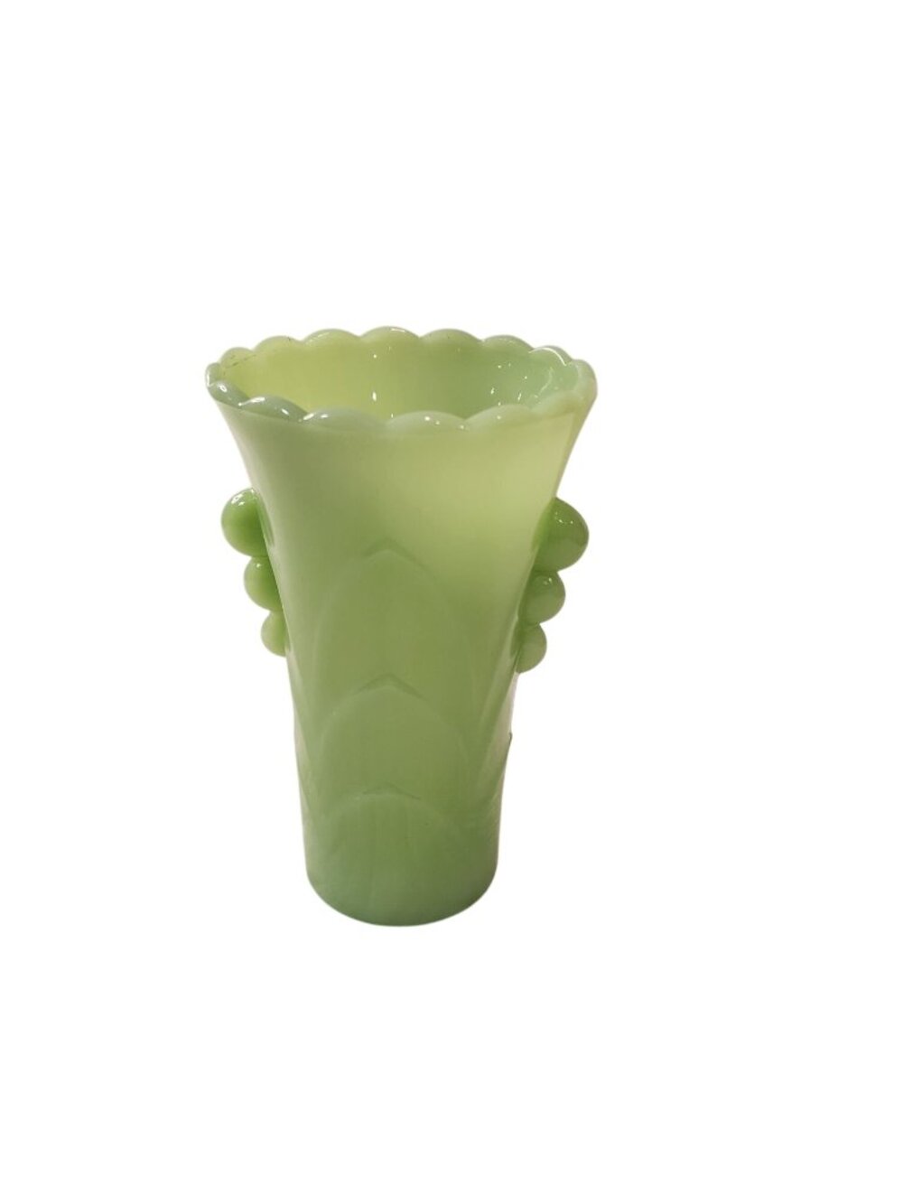 Fire King Jadeite Art Deco Bud Flower Vase scallop Vintage